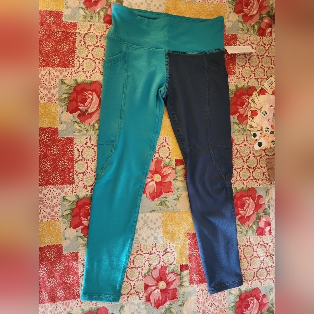 Nwt athletic works 2 tone leggings w/pocket - Picture 1 of 7